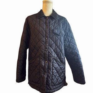 Lauren Ralph Lauren Quilted Barn Jacket/ coat Corduroy Collar Women’s Large